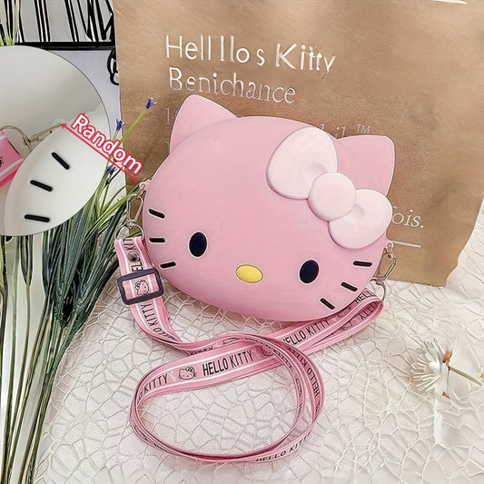 1pc of The New Hello Kitty & Family Cartoon Pouch, a Compact And Lightweight Storage Bag for Small Items, Featuring Cute Cartoon Designs, Convenient for Daily Outings