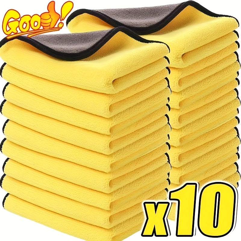 20/10-Pack Microfiber Car Wipes, Car Wash Towels, Dry Absorbent Microfiber Cleaning Cloths, Car Drying Towels for Auto Detailing - Father's Day Gift for Dad - Christmas - Halloween - Holiday Gift