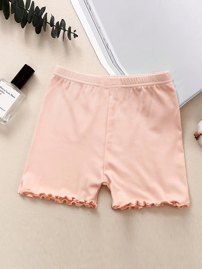 4-Pc of Modal Lettuce Edge Bow Shorts, for Outdoor
