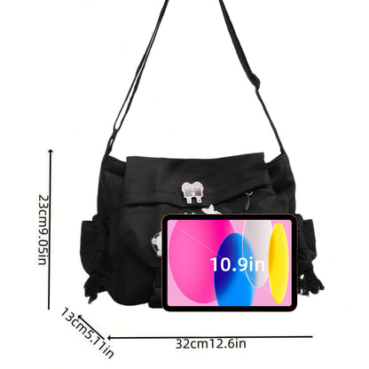 Women'S Nylon Casual Crossbody Messenger Bag - Features a Badge
