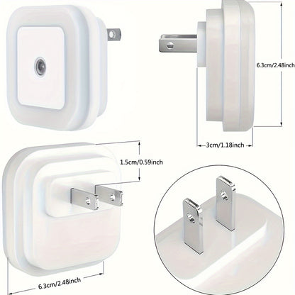 [Smart Sensor LED] 4pcs Night Lights, Smart Night Light Plug Into Wall, LED Night Light Lamp With Smart Sensor, Nightlights Auto-On/Off For Bedroom, Kitchen, Stairs, Hallway