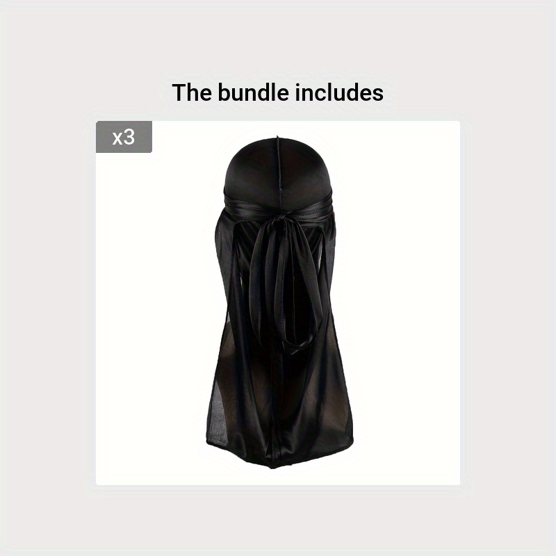 Durag for Men, Perfect As a Shower Cap Or Bandana, Designed for Long Tail Waves.