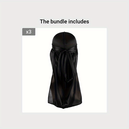 Durag for Men, Perfect As a Shower Cap Or Bandana, Designed for Long Tail Waves.