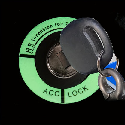 Illuminated Sticker Rings for Car Ignition Switches, Key Ring Ambient Light, Night Decor for And Motorcycles, Universal 3D Decal
