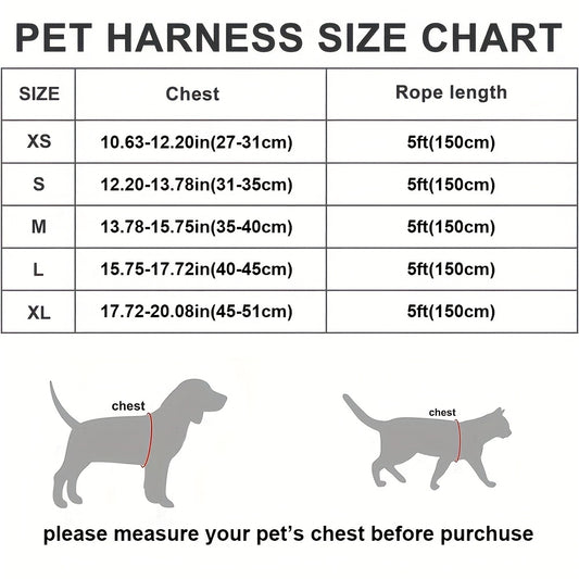[Dog Harness & Leash] Step-In Dog Harness And Leash Set, All-Weather Breathable Mesh, Reflective, Soft And Lightweight Pet Vest, Suitable for Small Dogs And Puppies, Without Battery