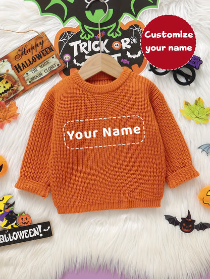 Customized Baby Gift, Hand Embroidered Letter Sweater