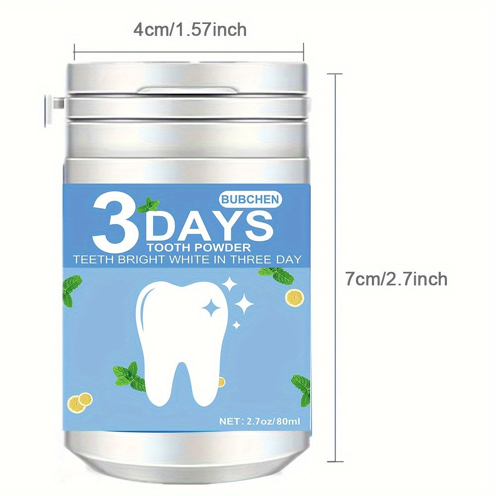 BUBCHEN 2.71oz Essence Teeth Powder, Deep Cleaning Tooth Powder, Fresh Breath, Gel or Powder Formula for Daily Use, Plaque Remover for Teeth & Gum Care
