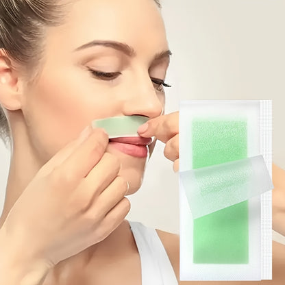 30pcs Tea Tree Wax Paper, Moisturiz, Lasting Smooth, One Tear, Create Delicate Smooth Skin, Instant No Black Point, No Residue, Painless, Suitable for Lips, Body, Hands, Feet, Armpit, Facial Hair Removal Wax Paper, Hair Removal, Rapid Hair Removal