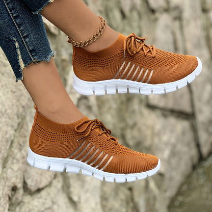 Flying Weave Casual Sneakers, Women Shoes