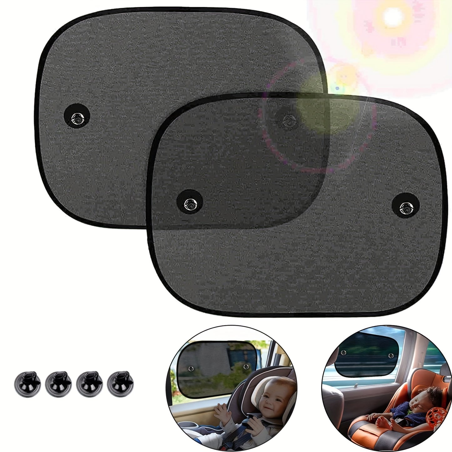 Car Sun Visor Car Side Blocking Sunscreen Heat Insulation Light Absorption Curtain Summer Small Car Window Curtain Side Gear Plate Blackout Cloth