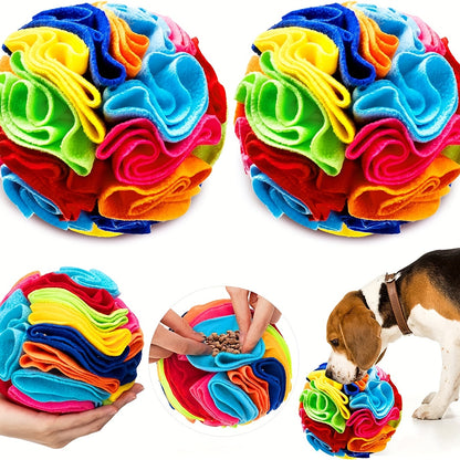 BJAYPET Snuffle Ball for Small Pets, Fabric Scented Ball for Dogs and Cats, Uncharged, Soft and Safe, Ideal for Indoor Play and Training, No Battery Required