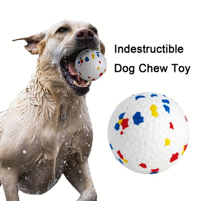 Indestructible Dog Chew Toy - Heavy-Duty ETPU Rubber Non-Toxic Ball, Durable Chew Toy for Strong Chewers, Sturdy and Safe, Suitable for All Breeds, Floats and Highly Elastic, Perfect For Fetch Games, Dog Chew Toys, Playful Design
