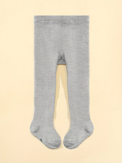 Spring, Summer, and Autumn Versatile Stretchy Slim-Fit Solid Color Princess Base Layer Tights for Girls, Children, and Babies