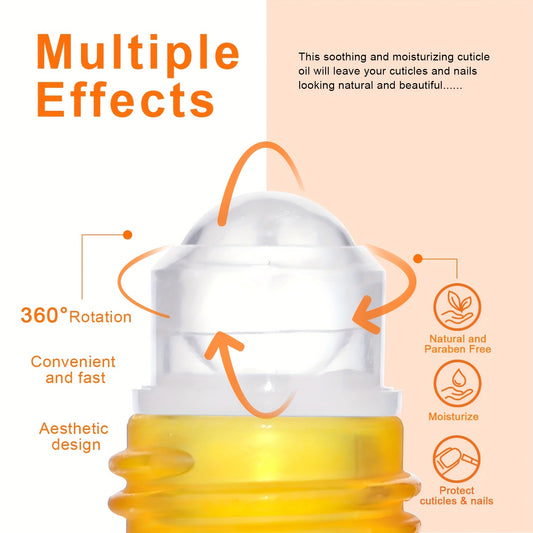 5ml Rose Nutrition Oil Cuticle Oil with Jojoba Oil for Natural Nail Care, Dead Skin and Damaged Nail Repair for Women Daily