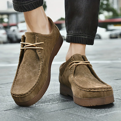Casual Shoes, Business Shoes, Pigskin Fabric with Non-slip Premium Soles, Suitable for Autumn and Winter Business Casual Easy to Clean Shoes