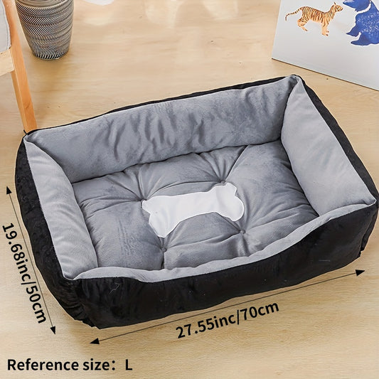 [Orthopedic | Plush] Orthopedic Plush Dog Bed | High Rebound, Comfortable Support | White PP Filled, 13.58" x 27.56" x 70.87", Ideal for Small to Large Breeds