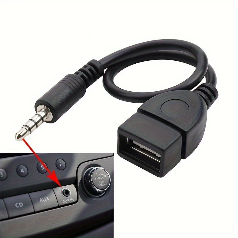 3.5Mm Audio Adapter Cable for Car, USB to AUX Audio Adapter for Vehicle Use, OTG Audio Cable, Not Suitable for Mobile Phones