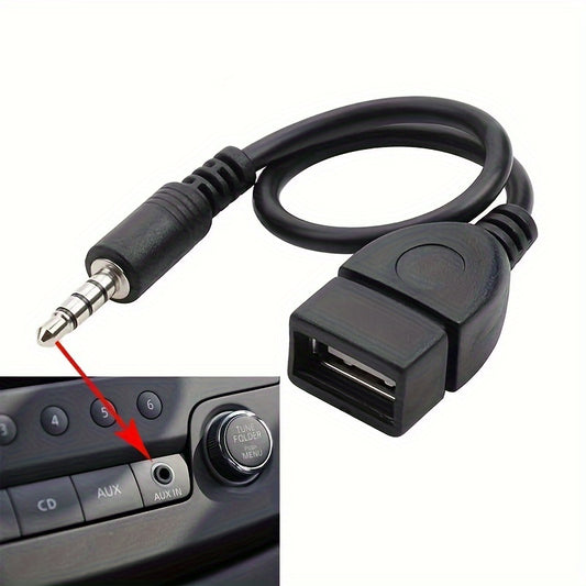 3.5Mm Audio Adapter Cable for Car, USB to AUX Audio Adapter for Vehicle Use, OTG Audio Cable, Not Suitable for Mobile Phones