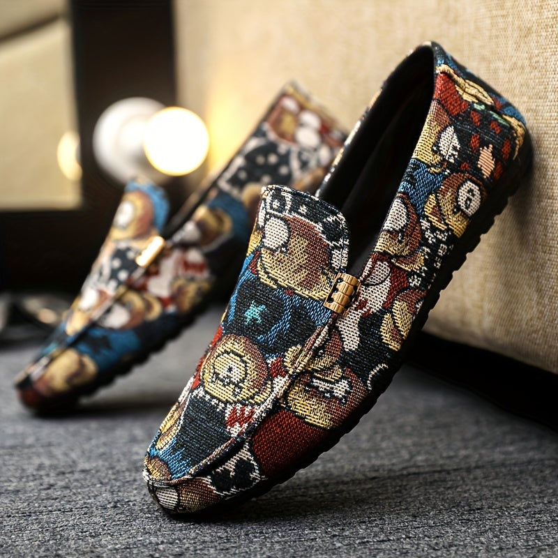 New Men's Trendy Versatile Loafers, Men's Casual Loafers, Fashionable Breathable Canvas Shoes for Men
