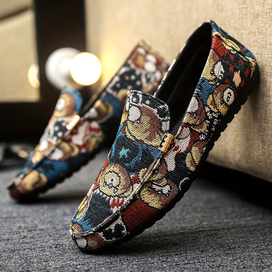New Men's Trendy Versatile Loafers, Men's Casual Loafers, Fashionable Breathable Canvas Shoes for Men