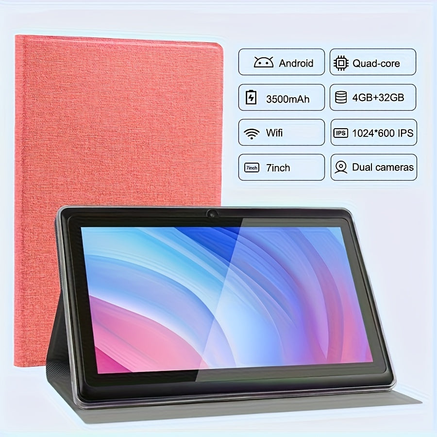7 Inch Android 14 Tablet, with 4GB(2+2) DDR RAM, 32GB ROM,3500mAh, Quad Core Processor, 7 Inch Tablet, Android Tablet IPS Screen, Camera, Wi Fi,,PC, Pad Tablet