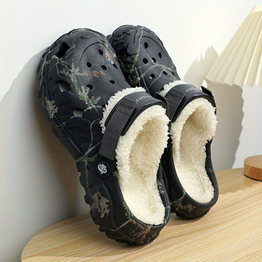 New Men'S Slippers for Winter, Designed for Indoor Use with Warmth And Anti-Slip Features, Featuring Removable Padded Mules
