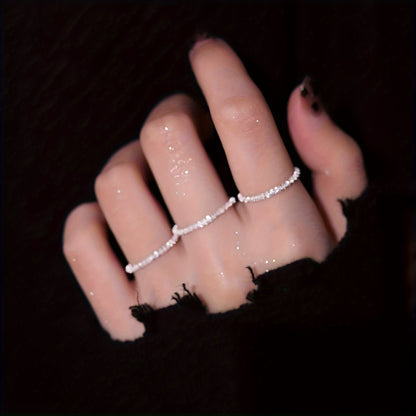 A Trendy Sparkling Ring with a Shimmering Quality