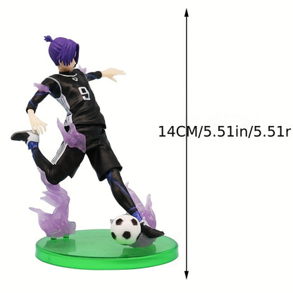 1pc/5.51inch Anime Figure Reo Mikage Action Figure Reo Mikage Playing Soccer Figurine PVC Model Collecting Statues Desktop Ornaments Car Accessories Festival Gifts