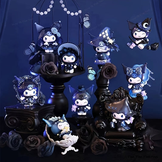 Authorized Sanrio Collectible Action Figures, Kuromi Anime Character Models, Suitable for Halloween, Christmas, Birthday Gifts, And As Decorative Items for Desks, Bedrooms, Or in Blind Boxes