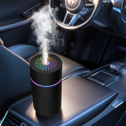 A USB Mini Essential Oil Diffuser That Also Serves As a Car Air Freshener And Humidifier, Designed for Different Car Models, Featuring 7 Color-Changing Lights, Ideal for Use in Cars, Homes, During Travel, in Bedrooms, And Offices, Without Battery