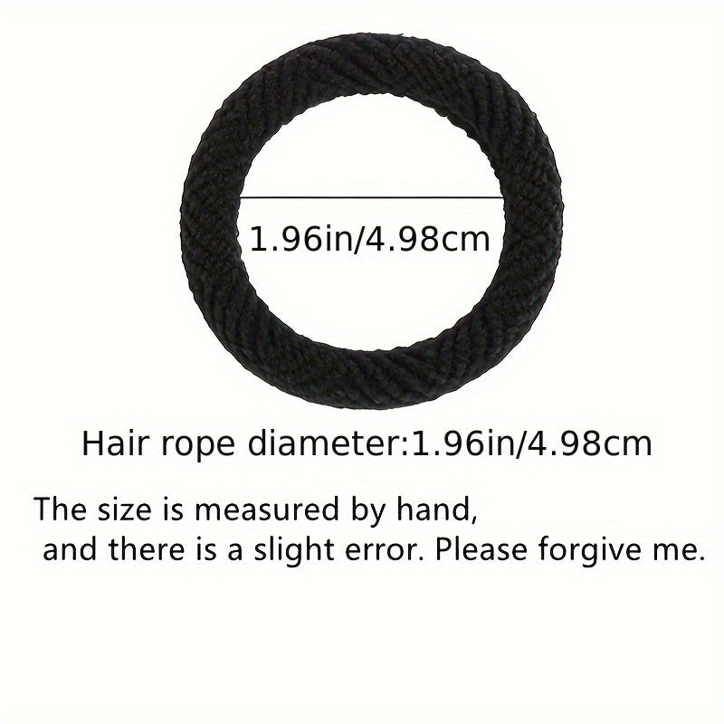 [High Elastic Hair Rope] High Elastic Hair Rope | Bold Milk Coffee Color Thick Seamless Ponytail Rope Rubber Band