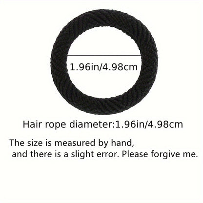 [High Elastic Hair Rope] High Elastic Hair Rope | Bold Milk Coffee Color Thick Seamless Ponytail Rope Rubber Band