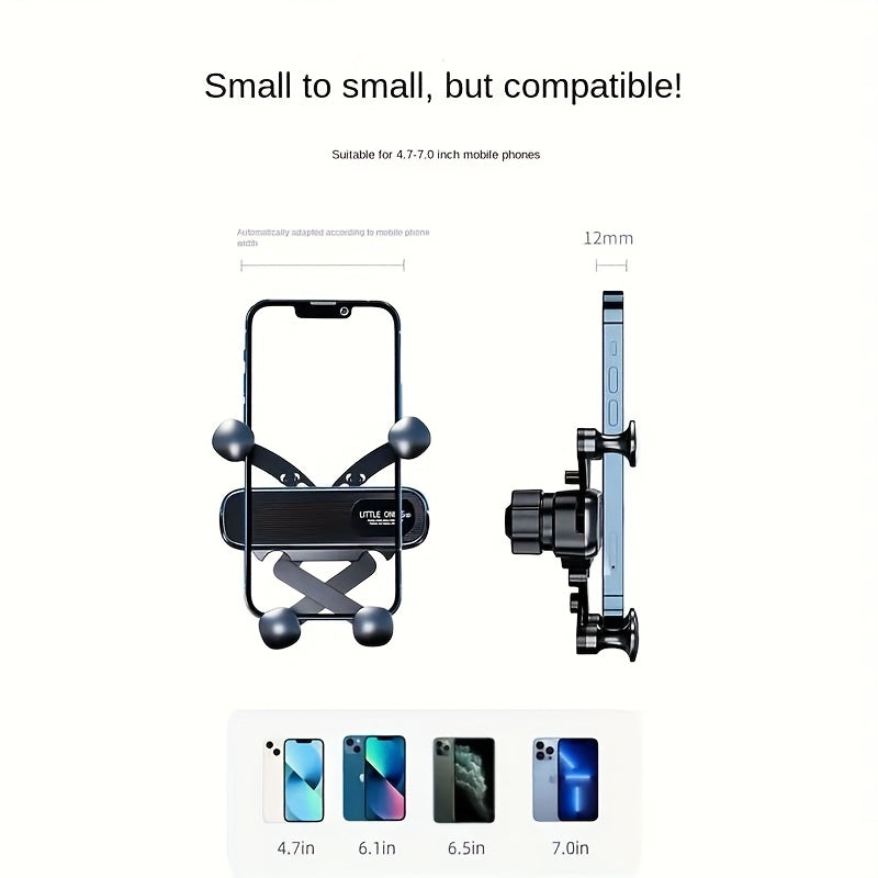 [Stable Gravity Lock] Car Phone Mount | Adjustable Air Vent Grip | Waterproof ABS Material | Anti-Shake, Stable Gravity Lock