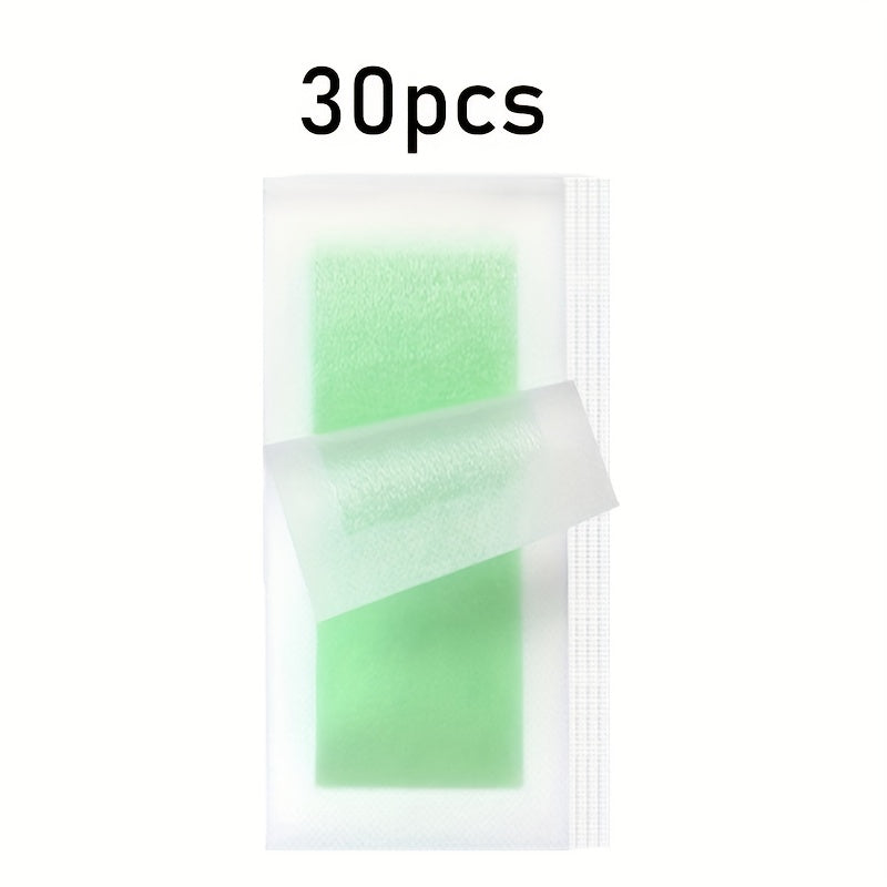 30pcs Tea Tree Wax Paper, Moisturiz, Lasting Smooth, One Tear, Create Delicate Smooth Skin, Instant No Black Point, No Residue, Painless, Suitable for Lips, Body, Hands, Feet, Armpit, Facial Hair Removal Wax Paper, Hair Removal, Rapid Hair Removal