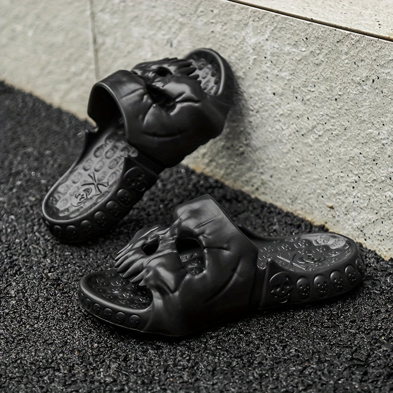 Fashionable And Stylish Couple'S Skull Slippers for Summer, Perfect for Halloween Parties And Casual Wear