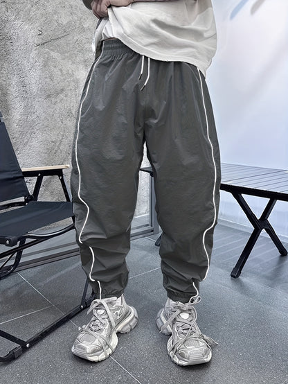 Men's Fashion Loose-Fit Pants with Stylish Patterns, Casual Breathable Comfort Drawstring Trousers, Perfect for Outdoor Activities and Sport Style Wear – Ideal Gift for Husband, Son, or Boyfriend