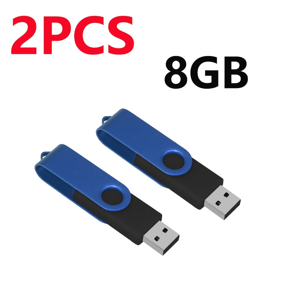 [Usb Flash Drive] 2pcs USB Flash Drive 8GB 4GB 2GB 1GB 512MB 256MB 128MB 64MB USB 2.0 High Speed U Disk USB Disk Metal Pen Drive USB Drive for PC/Laptops/Tablets/Mobile PhonesCar Audio/Game Console/Audio - Store Your Files Securely!