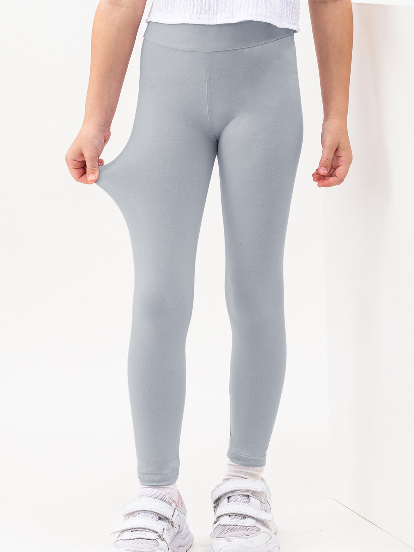 SOFTMILK Girls' Leggings / Super Soft High-Stretch / Solid Black Tight Pants with Elastic Waistband / All-Season Stretchy for Girls / Everyday & Formal Outfits