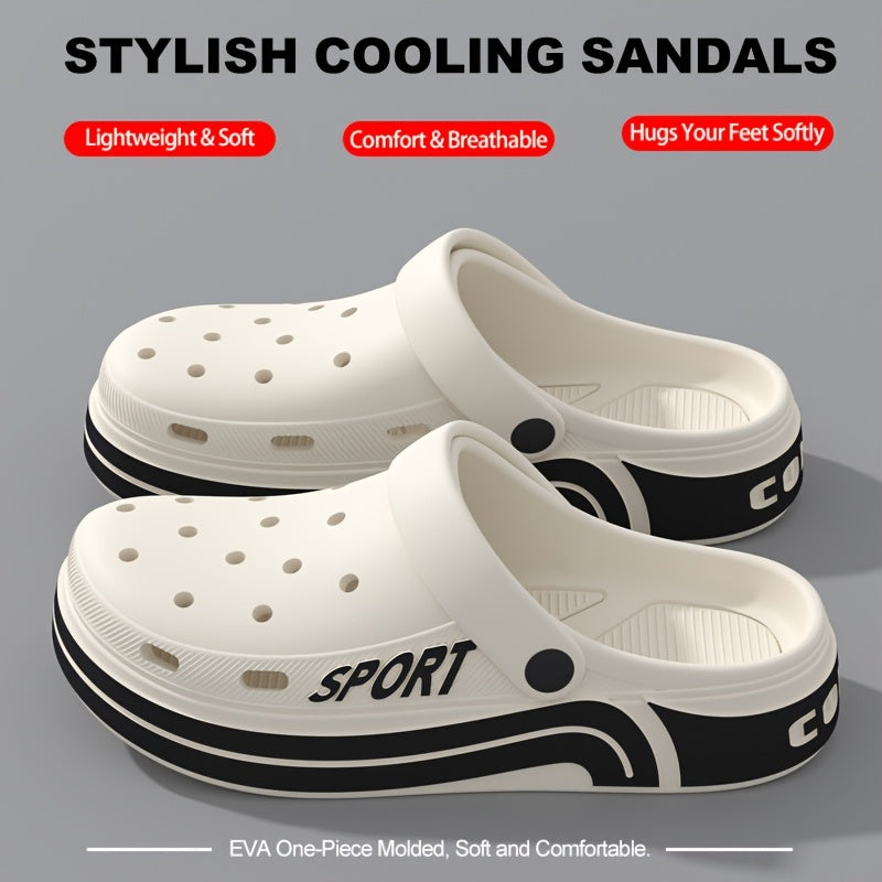 Men's EVA Thick-Soled Fashionable Versatile Trendy Durable Sporty Breathable Beach Shoes for Outdoor Wear