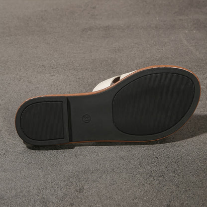 Women'S Summer Fashionable Flat Sandals with a Single Strap for Outdoor Wear., Women Shoes