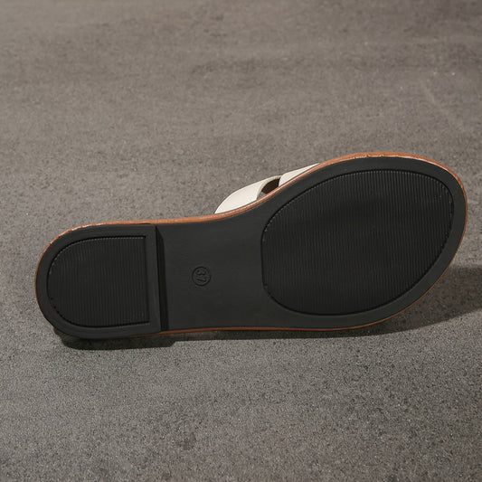 Women'S Summer Fashionable Flat Sandals with a Single Strap for Outdoor Wear., Women Shoes