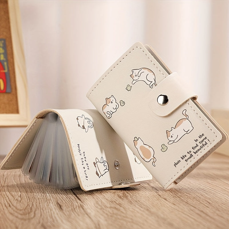 Compact Cardholder with Multiple Slots for Driving Licenses And Cute Personal Items, Also Serves As Coin Purse
