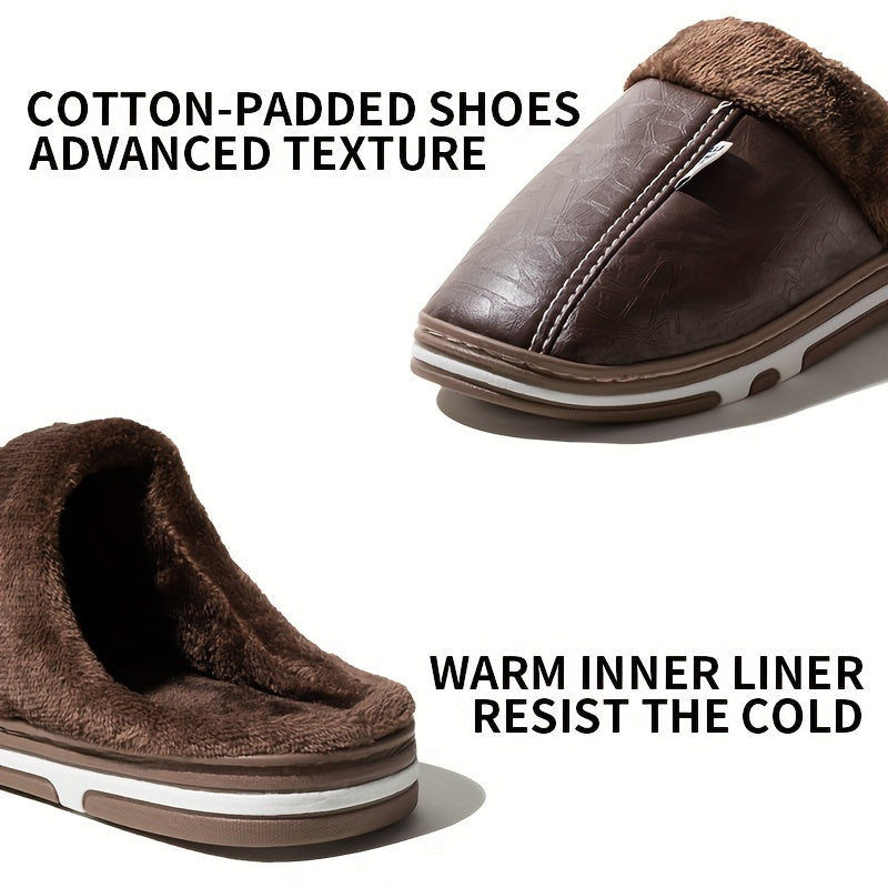 PU slippers for Men's household High Quality thick sole insulation for indoor couples in winter, slippers for women in autumn and winterSuitable for men & women