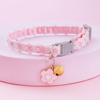Adjustable Lace Cat Collar 1pc - with Pendant, Suitable for Small Cats and Dogs