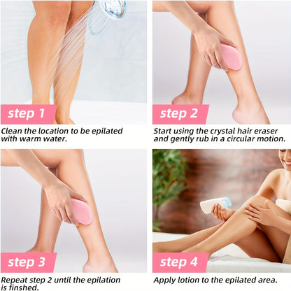 Reusable Hair Eraser for Women Legs - Magic Painless Hair Remover Without Shaving Light Beige Exfoliator Tool, Nano Hair Removal for Smooth Light Beige