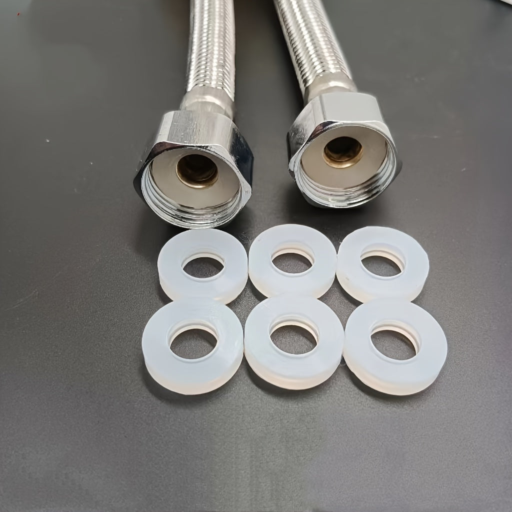 10/20/30/40/50pcs Household Pipe Fittings White Silicone Sealing Leakproof Gasket, for 1/2 "pipe Sealing Silicone Ring, Hot and Cold Silicone Ring, Drainage Connection High Quality Heat- Leakproof Silicone Gasket 3mm Thickness. Durable