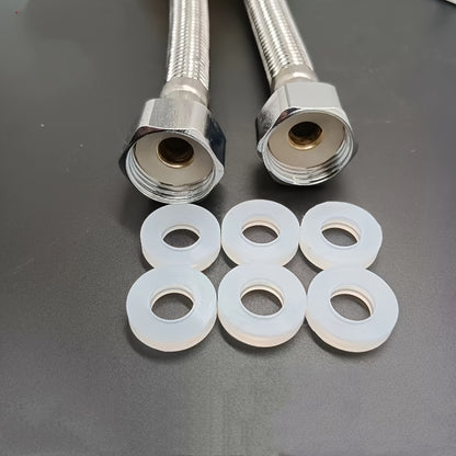 10/20/30/40/50pcs Household Pipe Fittings White Silicone Sealing Leakproof Gasket, for 1/2 "pipe Sealing Silicone Ring, Hot and Cold Silicone Ring, Drainage Connection High Quality Heat- Leakproof Silicone Gasket 3mm Thickness. Durable