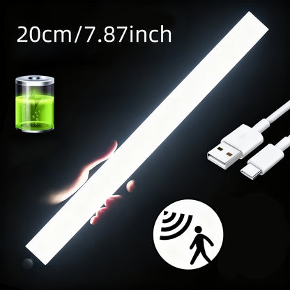 NBBUFF Motion-Activated LED Light Featuring Three Color Temperatures, Adjustable Brightness, a 360° Panoramic Human Sensor, And USB Rechargeable Capabilities. Ideal for Use in Bedrooms, Beside Beds, on Stairs, in Cabinets, And on Desks