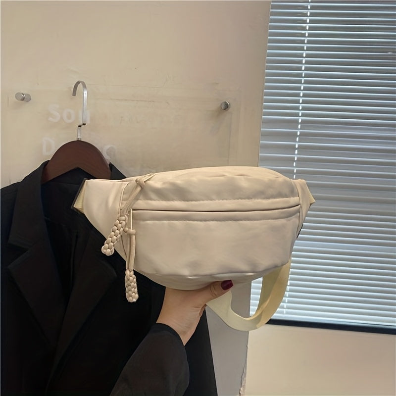 Korean-Style Minimalist Nylon Crossbody Bag, New Textured Shoulder Bag for Underarm Use, Small Chest Bag Or Waist Bag, Perfect As a Christmas Gift for Wife Or Girlfriend, Storage Pouch