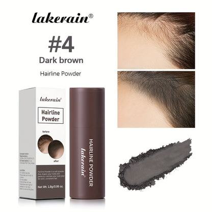 Lakerain Hairline Powder Stick, Hair Shadow Sponge Pen, Used to for cover Gray Roots, Enhance Hair, And Conceal Thinning Hair, with Strong for coverage That Perfectly Matches The Roots to Create a Flawless Hairline